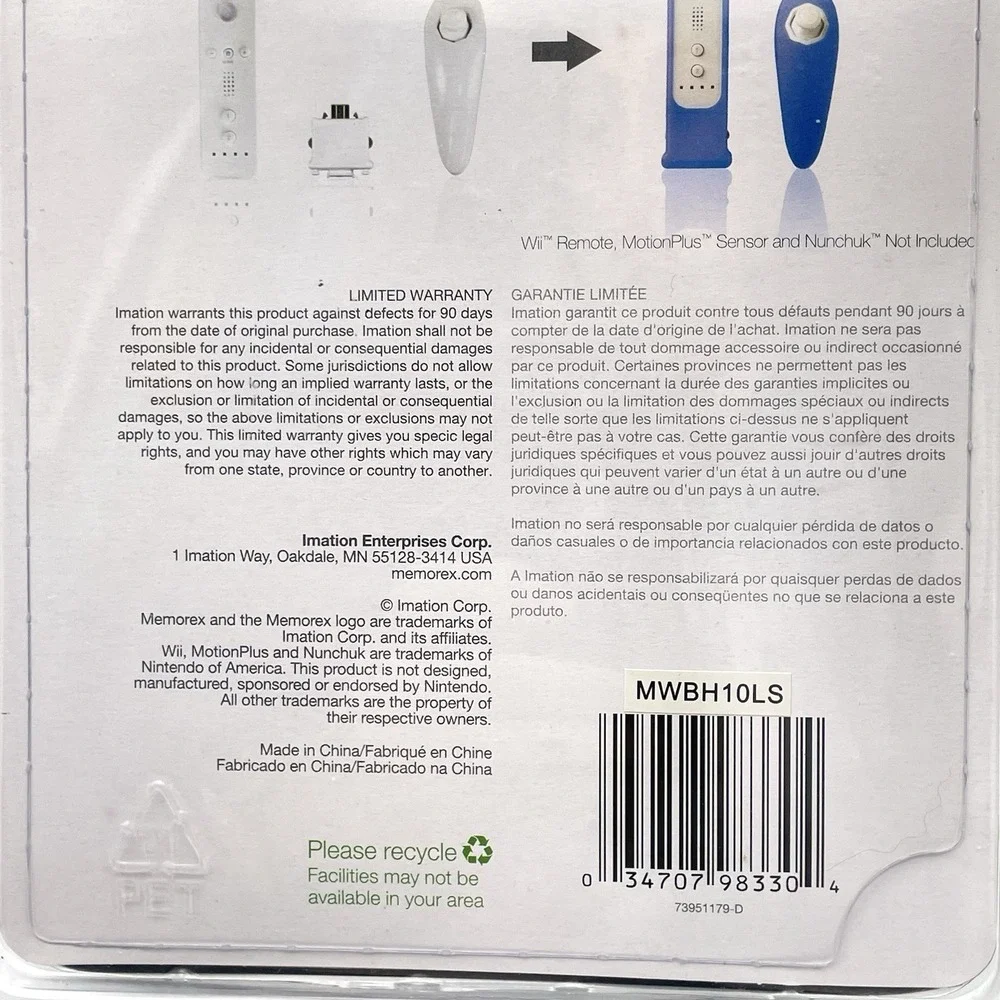 Memorex (2) Nintendo Wii Remote Sleeves Blue‎ New Sealed + Green Used MotionPlus